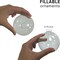 4E's Novelty Clear Plastic Ball Ornaments for Crafts Fillable 12 Pack – 80mm Transparent Shatterproof Christmas Ornaments with Silver Caps & Ribbon, DIY Paintable & Fillable Christmas Craft Balls